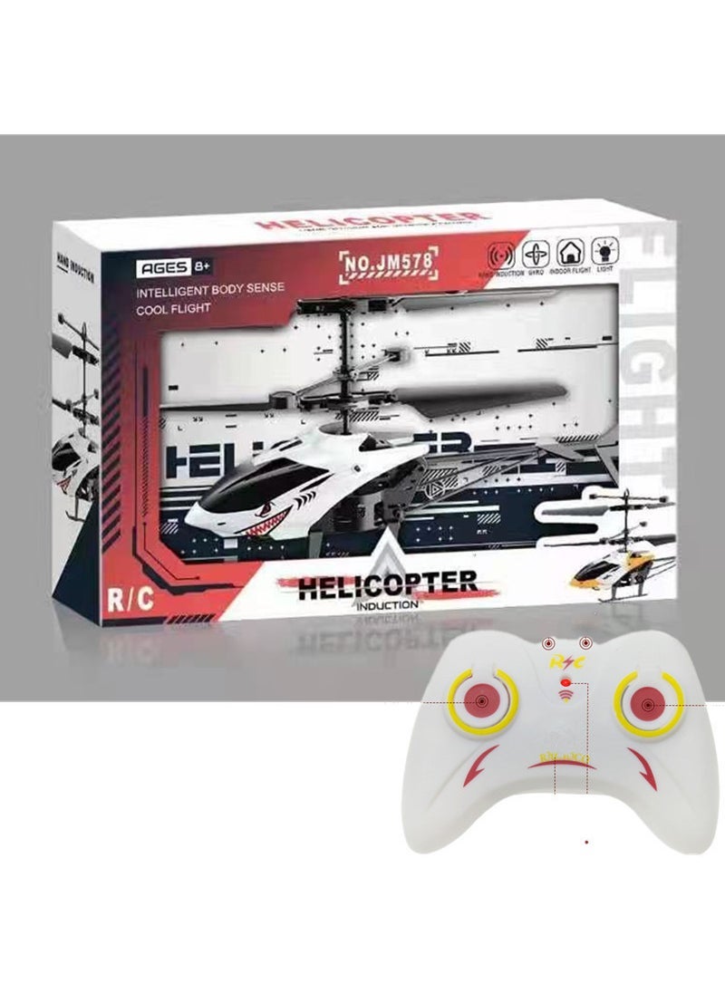 Factory two-channel remote control aircraft helicopter induction levitation aircraft childrens electric toys foreign trade Wholesale Shark Helicopter + Acceleration Remote Control