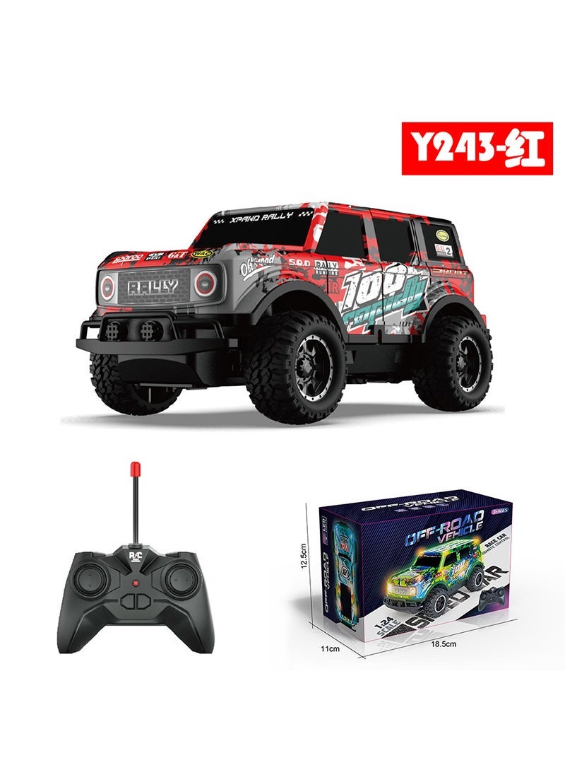 2023 new 1:24 with light small proportion cross-border cross-border remote control car foreign trade non-live childrens toy car Y243 Red