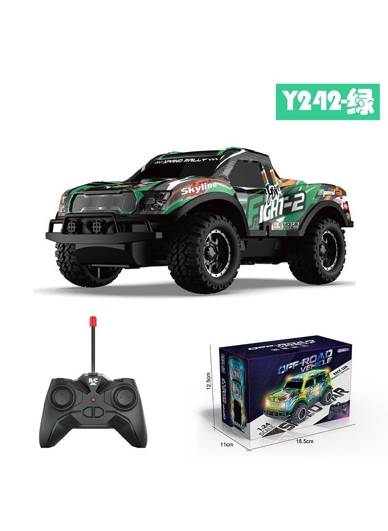 2023 new 1:24 with light small proportion cross-border cross-border remote control car foreign trade non-live childrens toy car Y242 Green