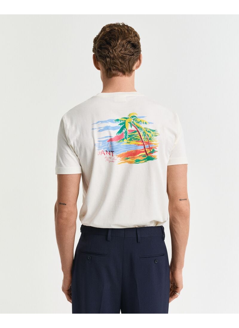 GANT USA Sailing Print Graphic T-Shirt