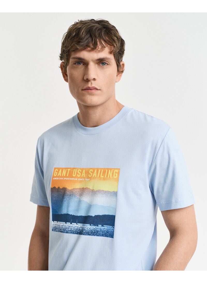 GANT USA Sailing Print Graphic T-Shirt