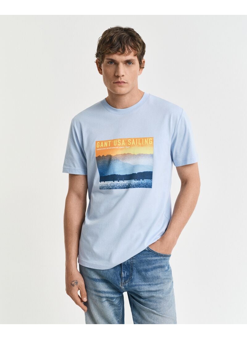 GANT USA Sailing Print Graphic T-Shirt