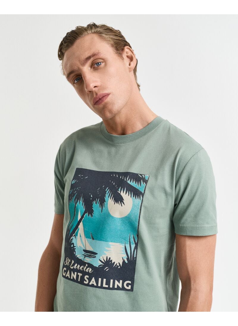 GANT USA Sailing Print Graphic T-Shirt