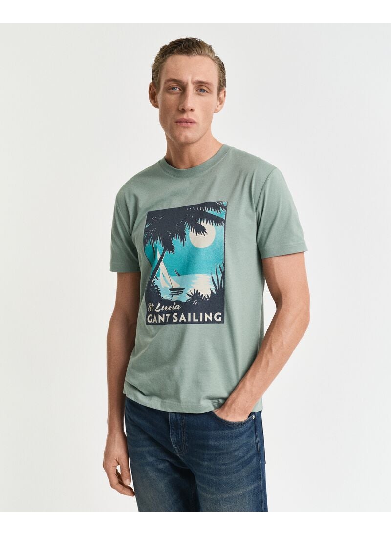 GANT USA Sailing Print Graphic T-Shirt