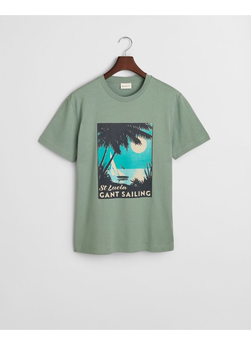 GANT USA Sailing Print Graphic T-Shirt