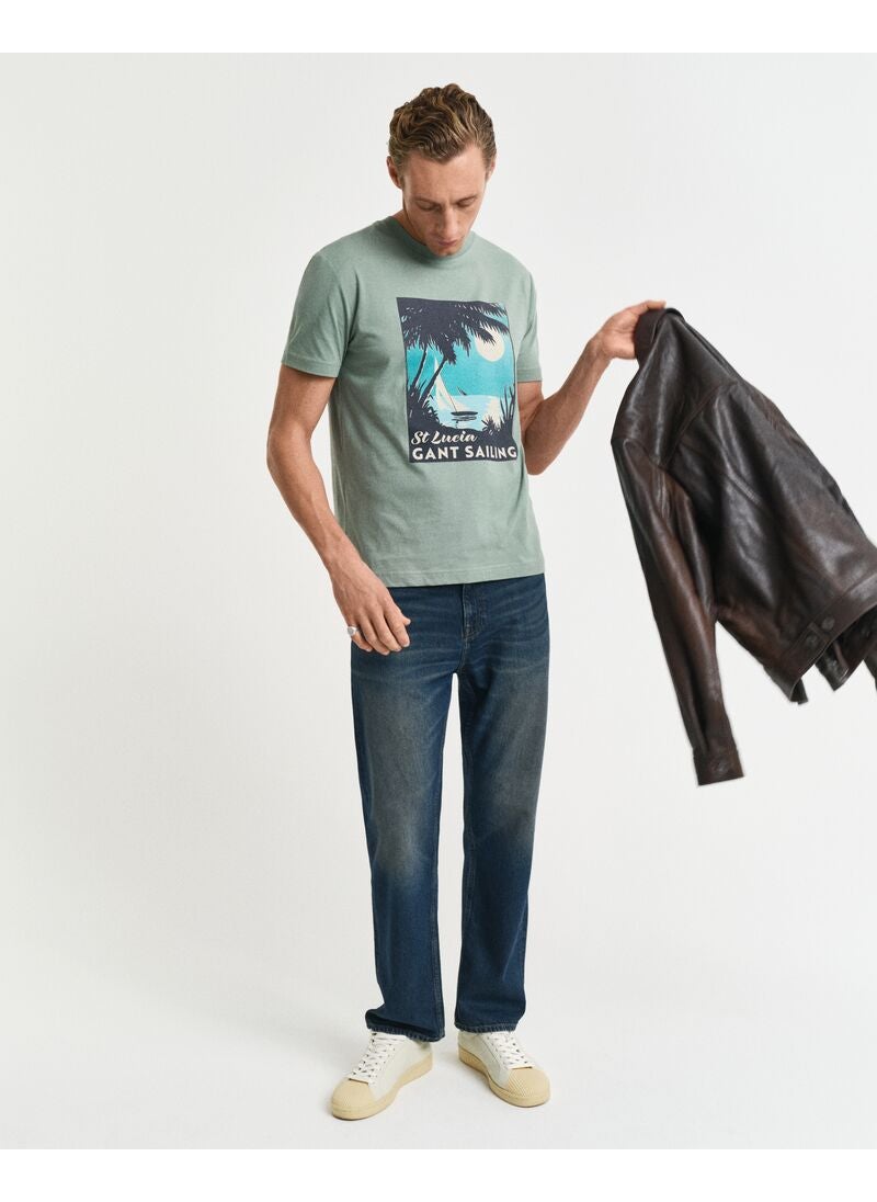 GANT USA Sailing Print Graphic T-Shirt