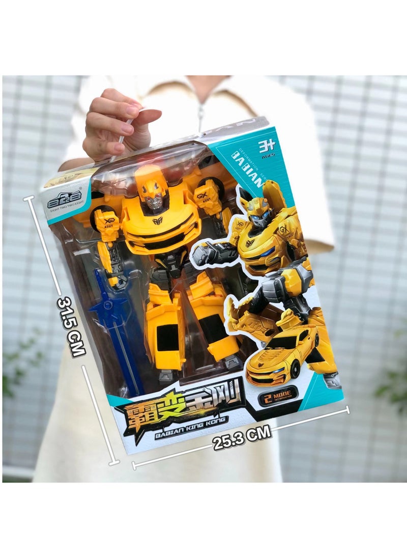 Transforming Robot Bumblebee Action Figure Toy for Boys R18 Wasp God of War