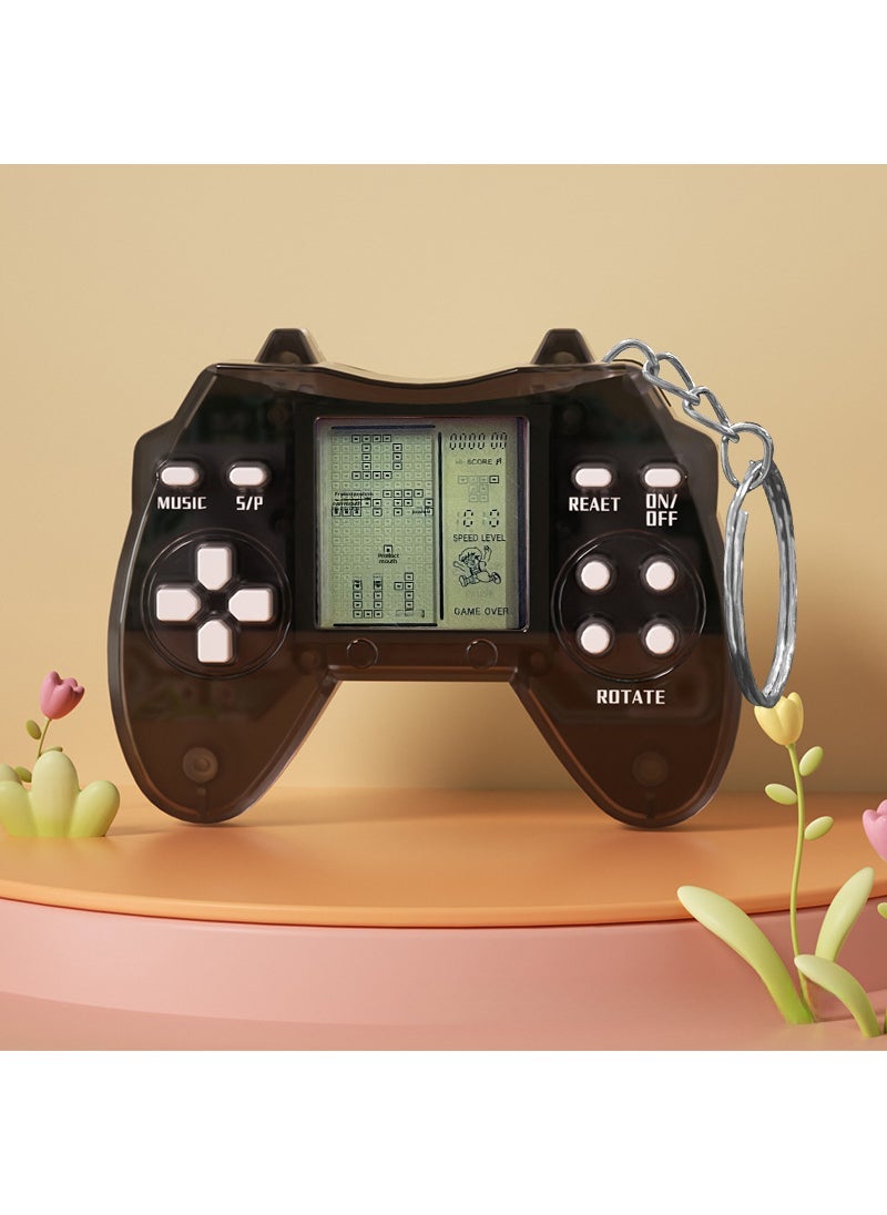 Retro Handheld Game Console Keychain Black [Chinese packaging]