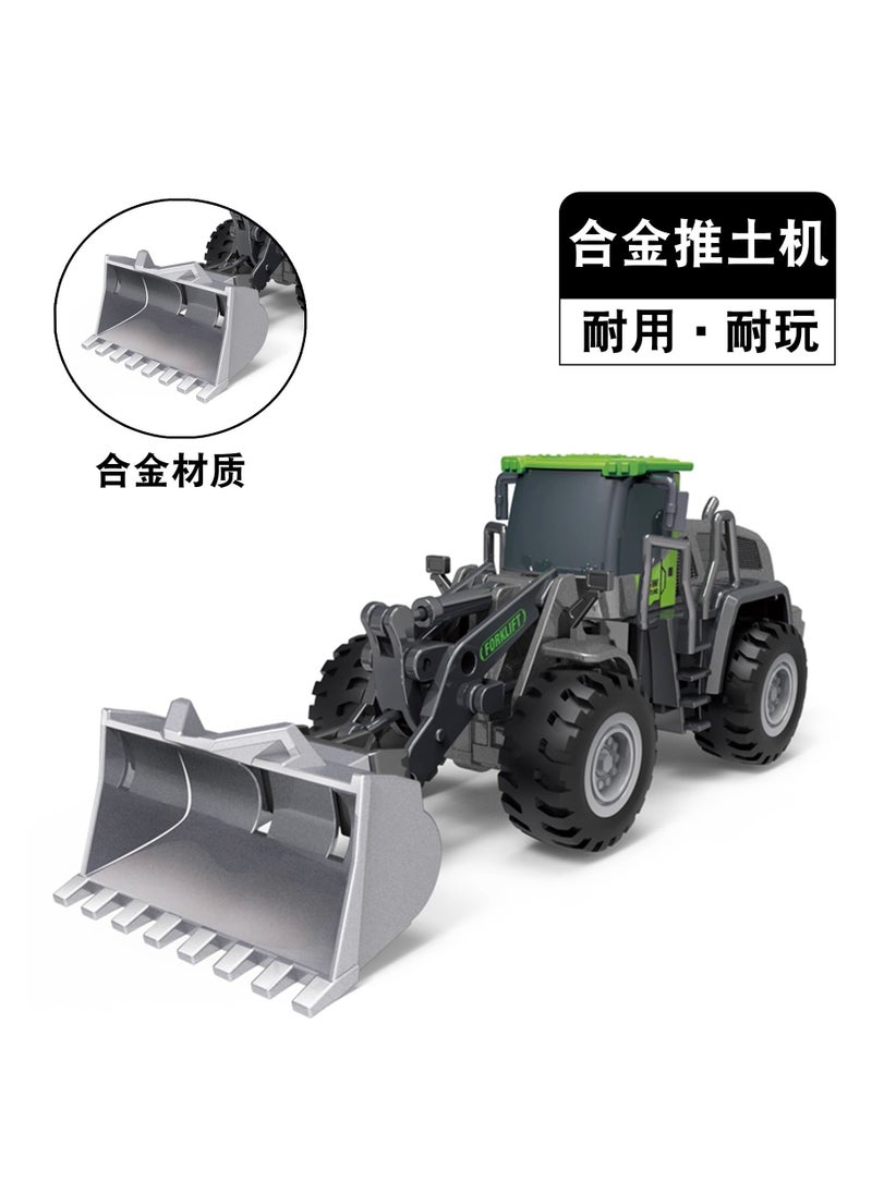 Inertial alloy engineering vehicle series boy excavator mixer truck tanker truck bulldozer toy 3-6 years old Bulldozer [push head alloy/inertial power/simulation modeling]]