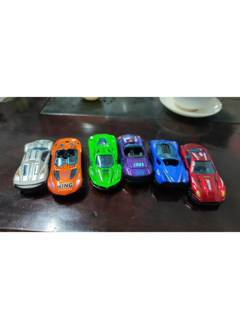 1 x 5 pcs Mini Pull-Back Toy Cars for Kids Alloy Sliding Racing