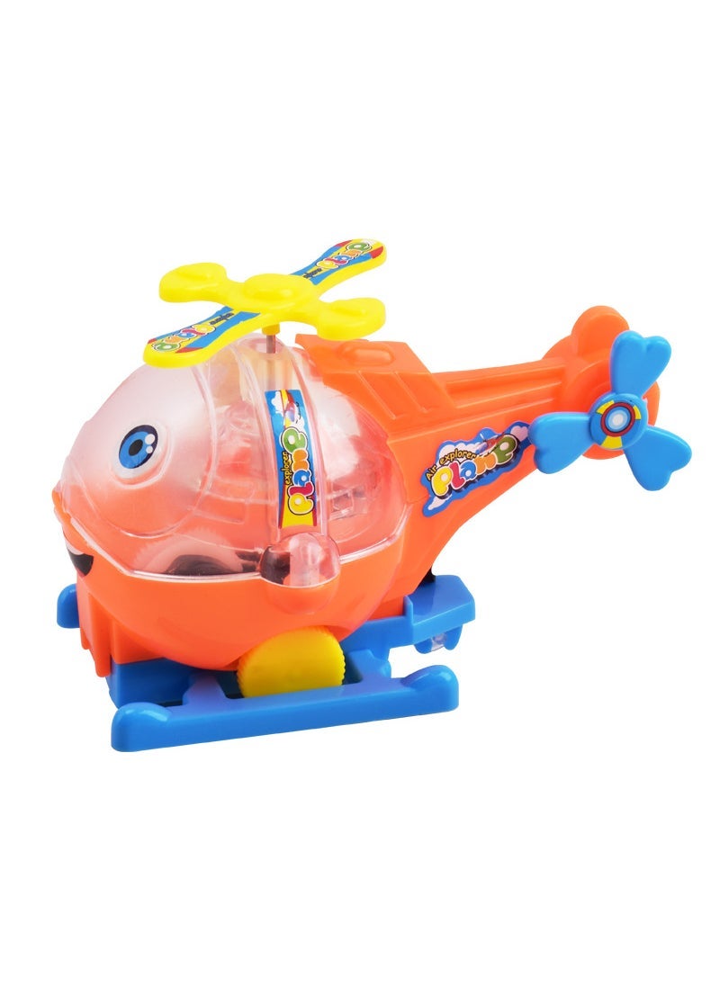 Kids Cartoon Pull-Back Helicopter Toy Pink-cable plane (bag)