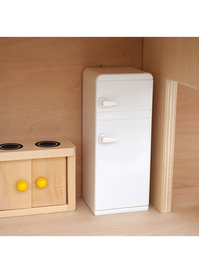 Miniature Dollhouse Furniture Playset Toy White refrigerator