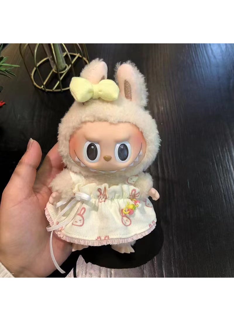 17cm Plush Cartoon Toy Set with Bag and Accessories Pin bunny (without baby)