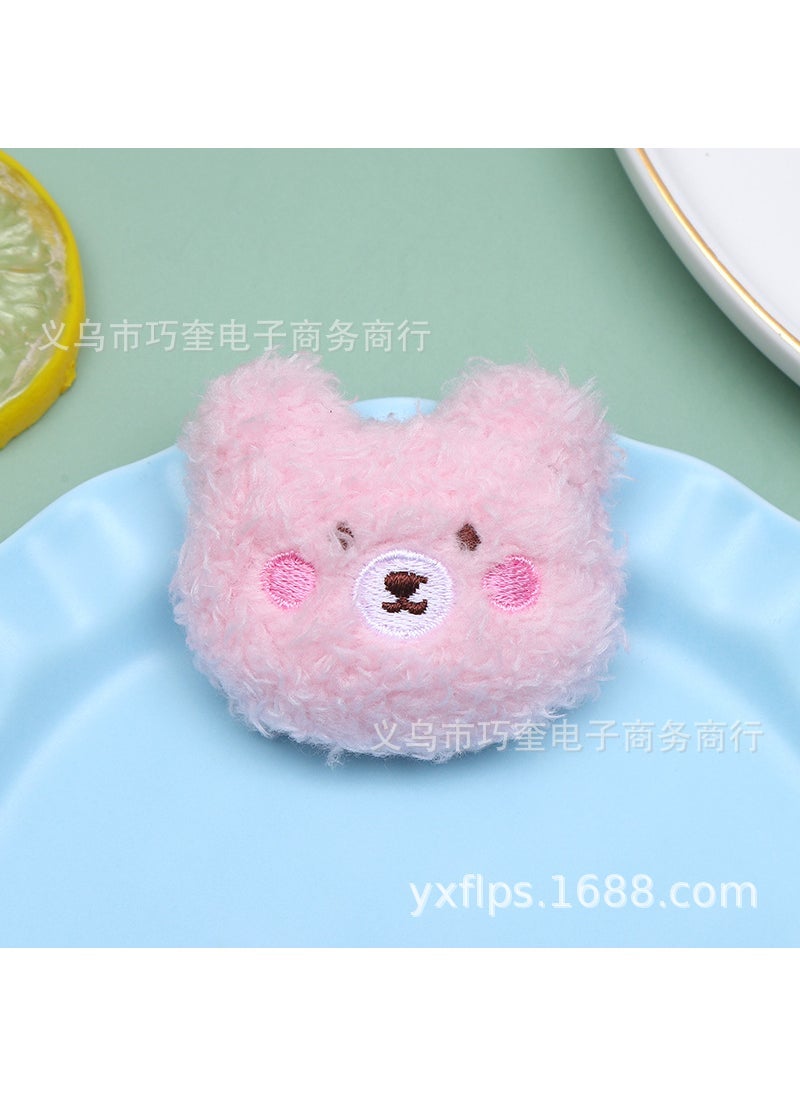 New Cartoon Bear Brooch Plush Blush Pin Pink Bear