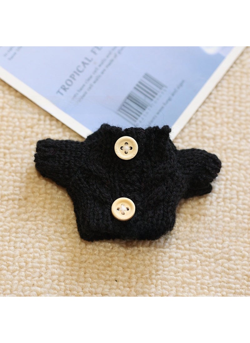 1 x 5 pcs Highland Knit Sweater Doll Accessory Black (Button) Sweater