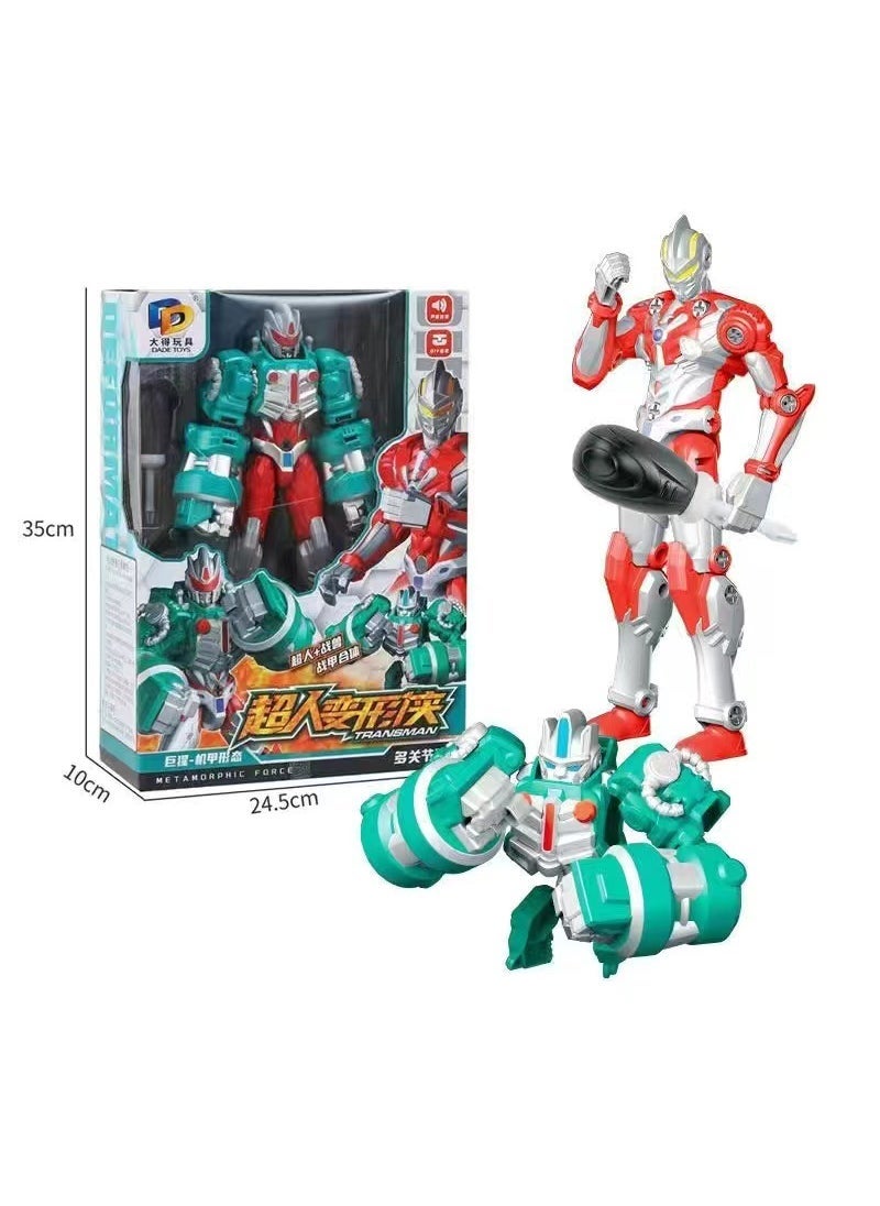 Kids Ultraman Transform Robot Toy Figure Gift Set Giant Scarlet Shaped Mecha [Gift Box]]