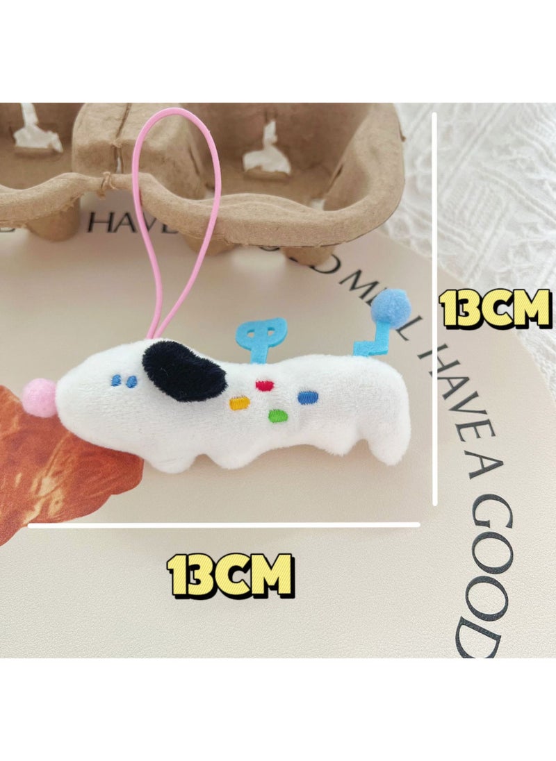 Cute Dopamine Dog Plush Charm DIY Toy Accessories White Puppy