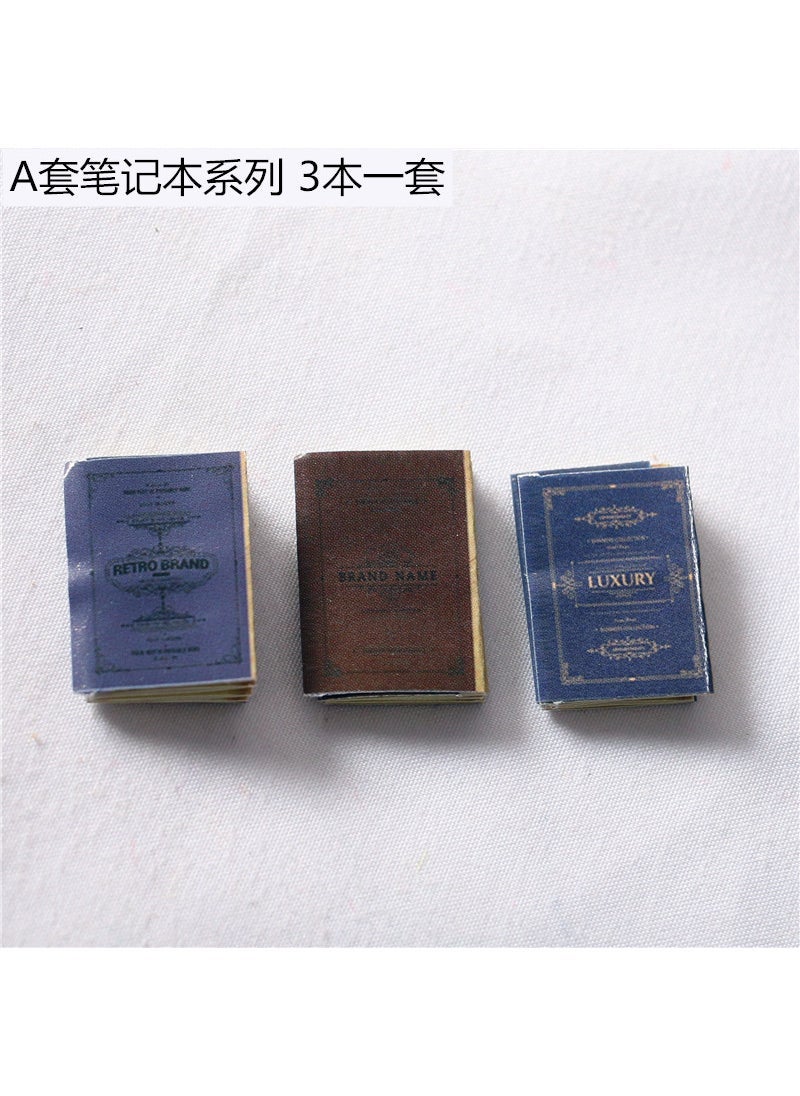 Dollhouse1:12 mini doll house pocket furniture accessories book BJD scene shooting props comic book A notebook series 3