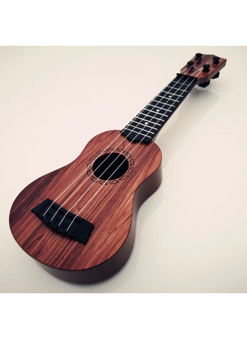 Kids Playable Ukulele Guitar Toy [38cm] peach color ukulele + sheet music