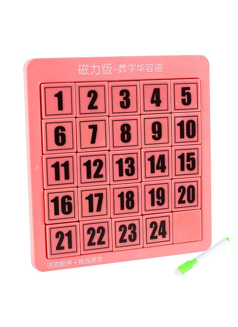 Magnetic Sudoku Cube Puzzle Educational Toy for Kids Level 5 pink (1-24) free spare chess