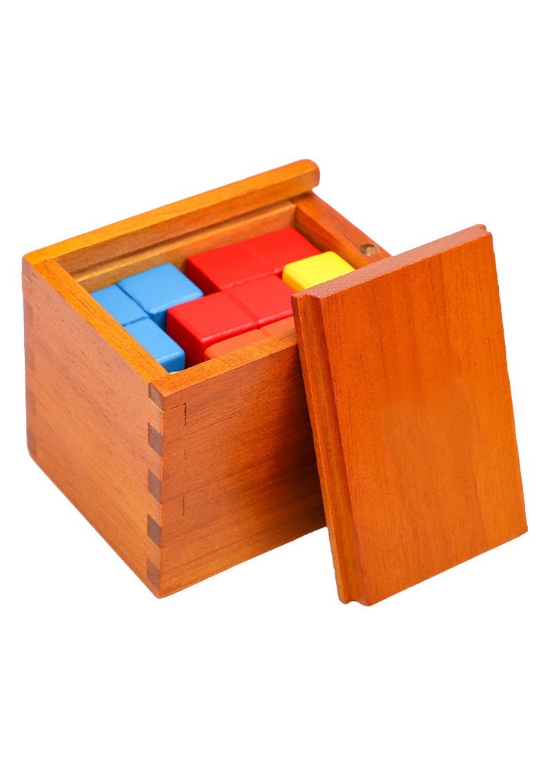 Classical wooden educational toys Kong Ming lock Luban ball Qisi miaoxiao put four organs magic box mysterious treasure box Wooden-Pandora's box
