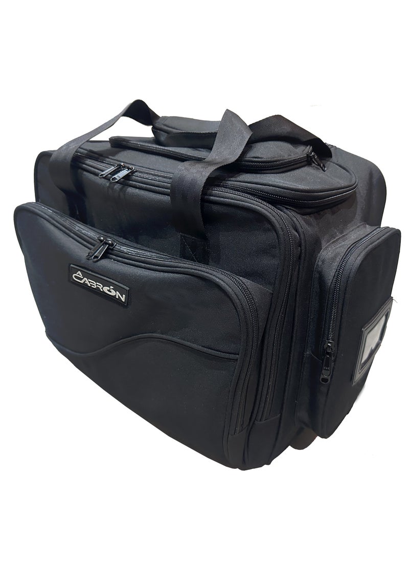 Pilot Crew Flight Deck | Executive Business Laptop Computer Travel Documents | Trolley Bag Suitcase With Telescopic Handle Water Resistant Light Weight