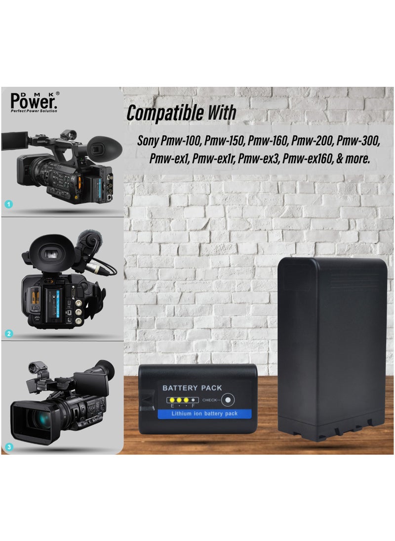 DMK Power BP-U90 Higher Capacity (13500mAh) Rechargeable Battery Compatible With Sony PMW-100, PMW-150, PMW-160, PMW-200, PMW-300, PMW-EX1, PMW-EX1R, PMW-EX3, PMW-EX160, etc., Camcorders