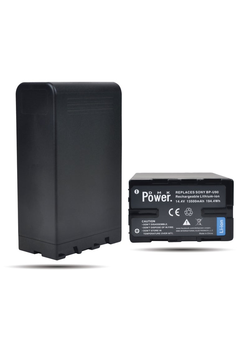 DMK Power BP-U90 Higher Capacity (13500mAh) Rechargeable Battery Compatible With Sony PMW-100, PMW-150, PMW-160, PMW-200, PMW-300, PMW-EX1, PMW-EX1R, PMW-EX3, PMW-EX160, etc., Camcorders