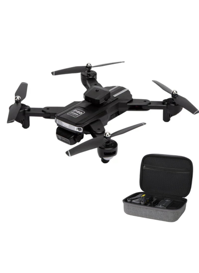 Portable Mini Drone with Remote Control – Multifunctional P40 RC Drone for Adults, Adjustable, App-Controlled, HD Camera, Foldable, Includes Carrying Case – Black