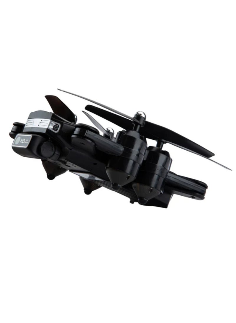 Portable Mini Drone with Remote Control – Multifunctional P40 RC Drone for Adults, Adjustable, App-Controlled, HD Camera, Foldable, Includes Carrying Case – Black