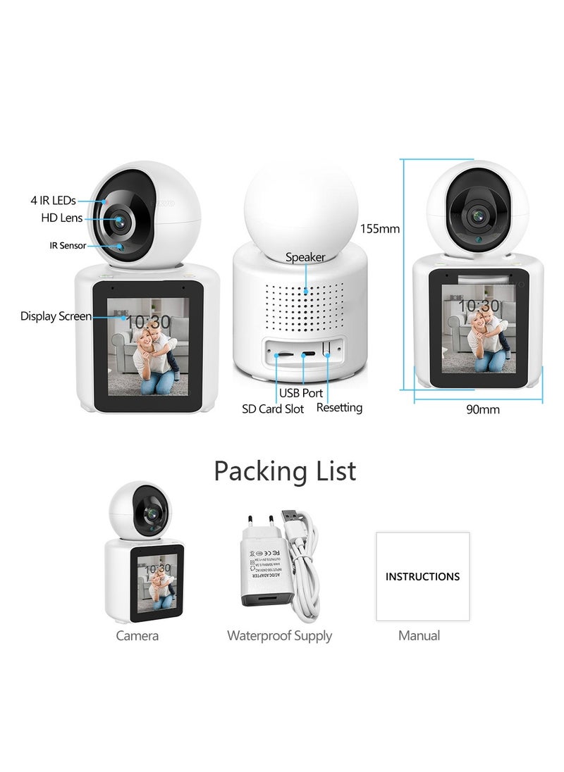 Full HD WIFI Video Calling PT Camera With One-Click Call Anthropomorphic Detection And Infrared Night Vision By Mobile APP