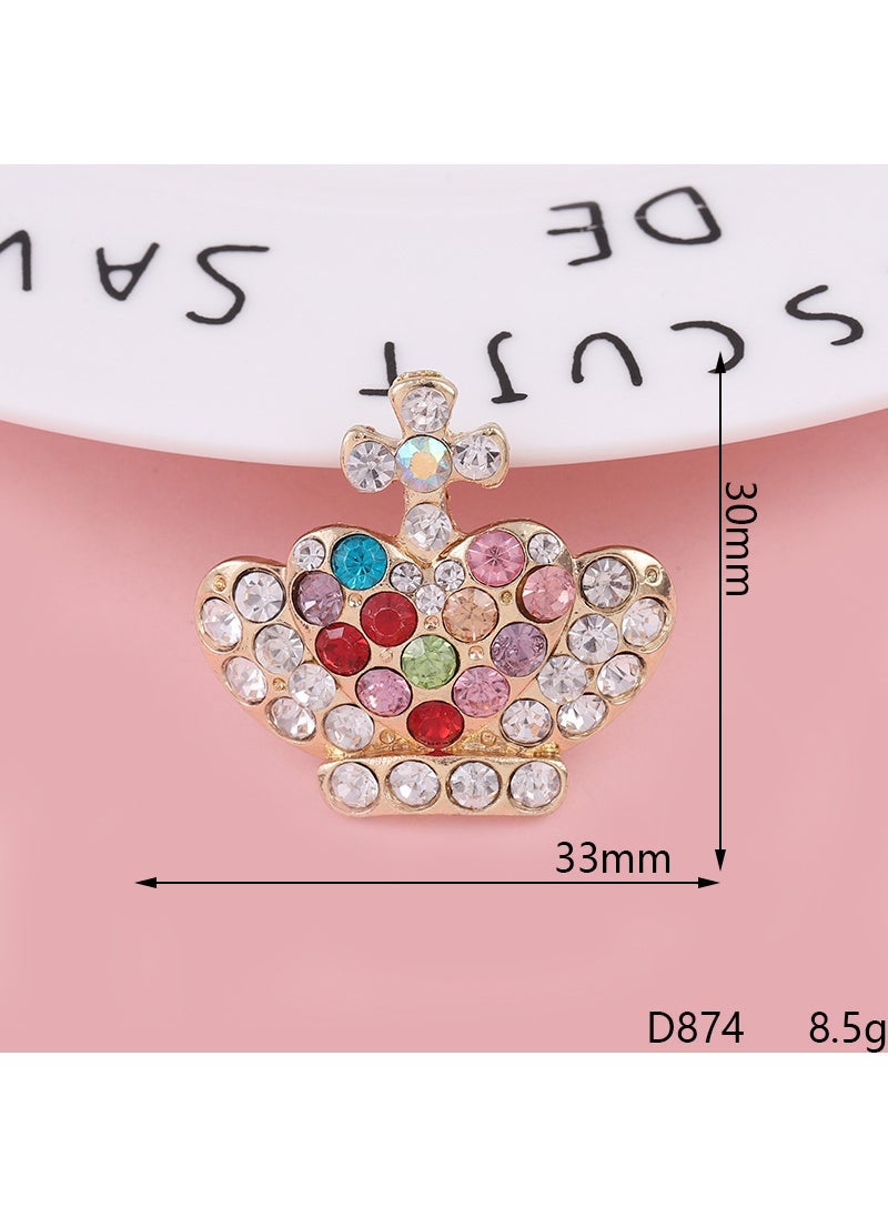 Crown Series Letter Pearl DIY Phone Case Decor Kit D874 colored diamond crown