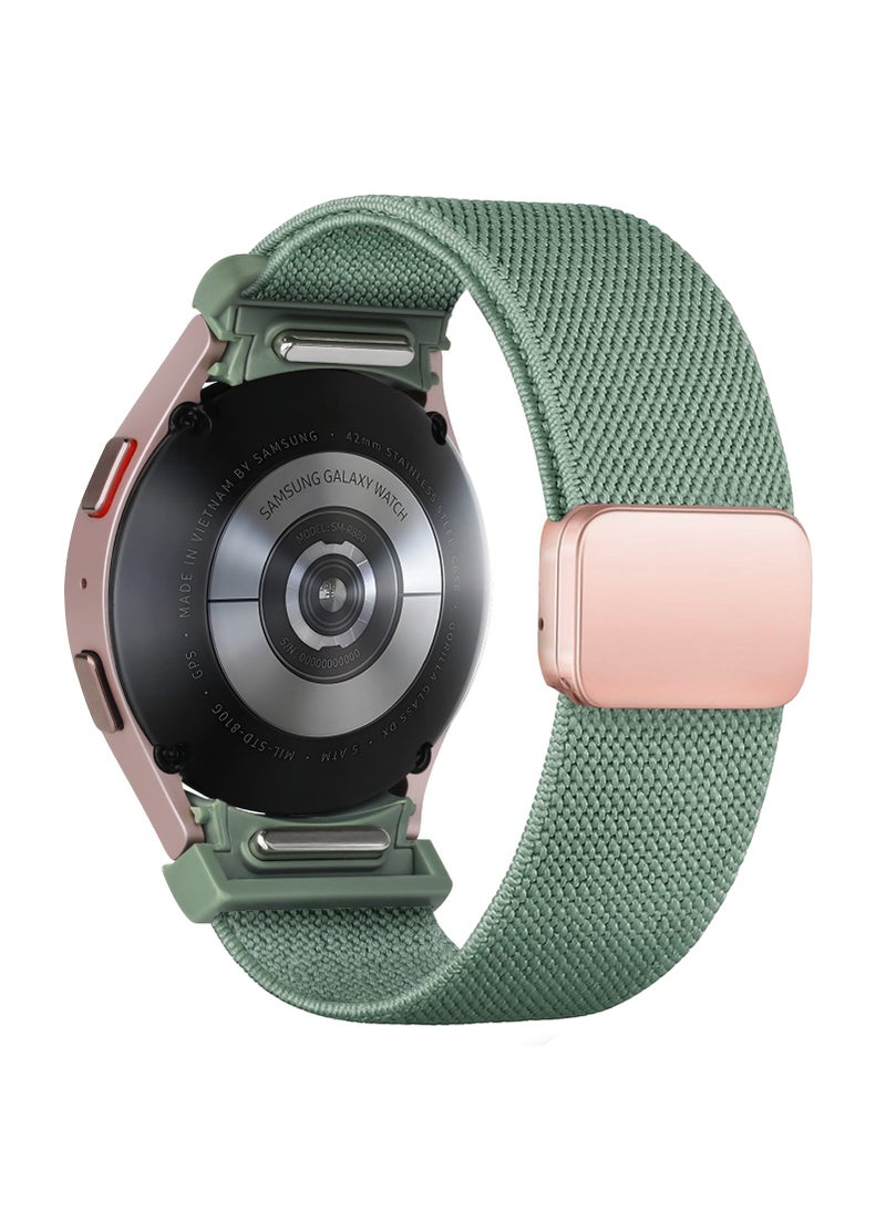 1 x 5 pcs Adjustable Elastic Nylon Strap for Samsung Watch4/5/6 20mm Cactus