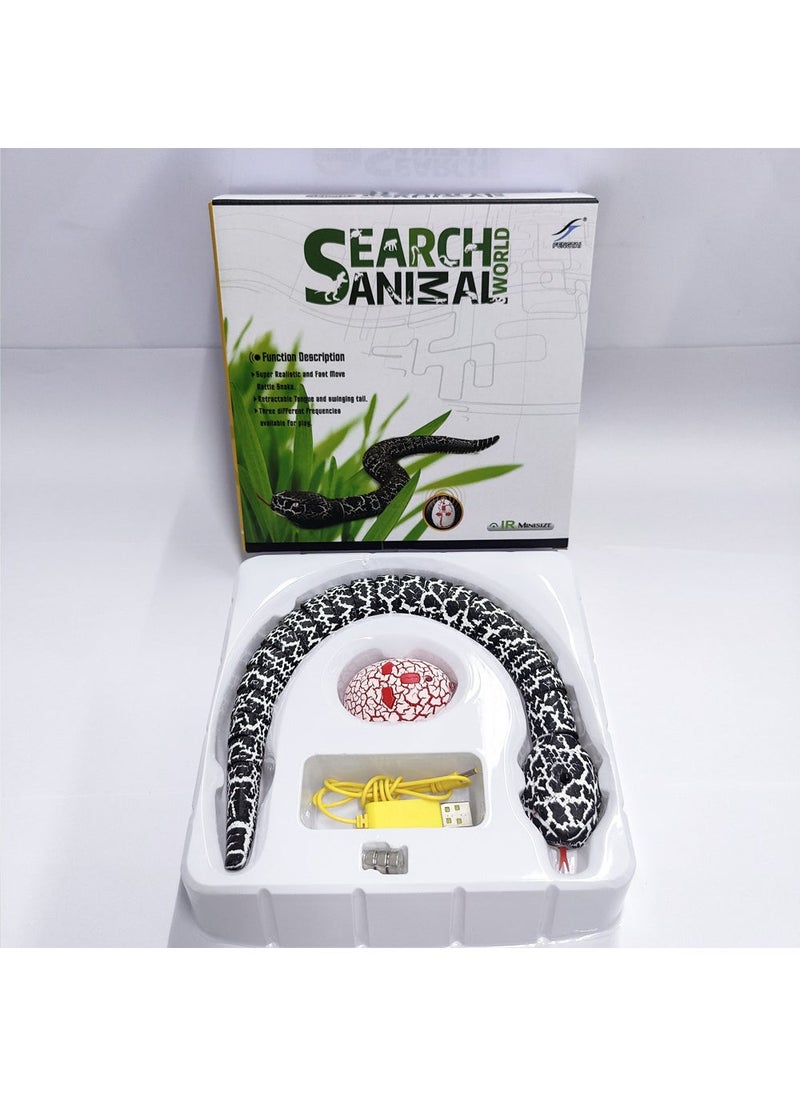 Remote Control Rattlesnake Cross-border Tricky Simulation Animal Model Crawling Model Car Realistic Toy Snake Pet Cat Black snake-small color box