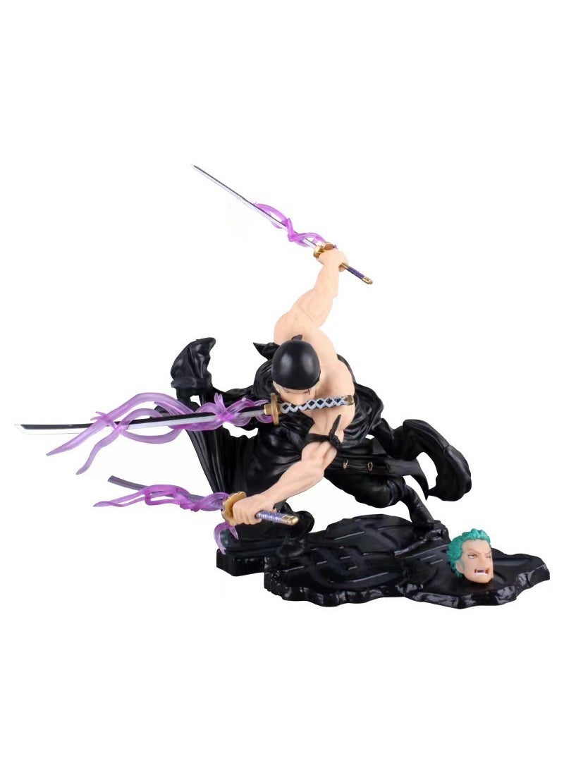 Anime One Piece Zoro Figure Model Toy Black 3,000 World [About 21CM High] Boxed