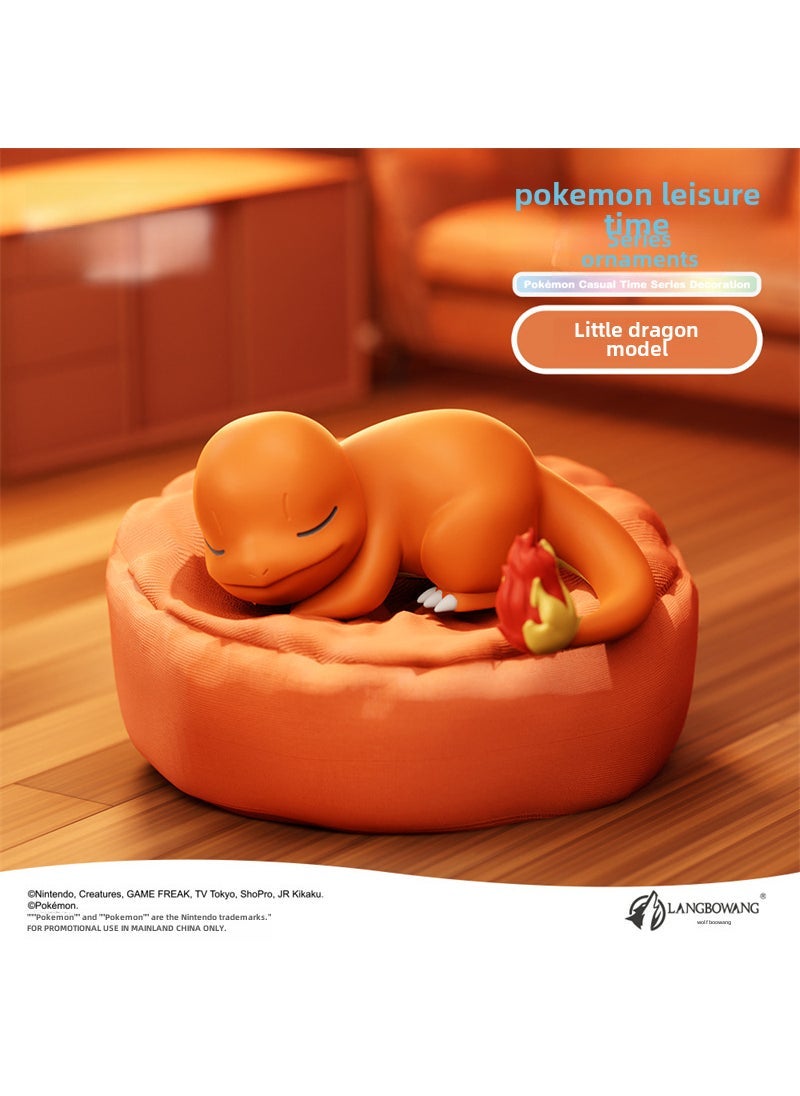 Authentic Pokémon Leisure Desk Figurine Small Fire Dragon [96 in Full Box]]