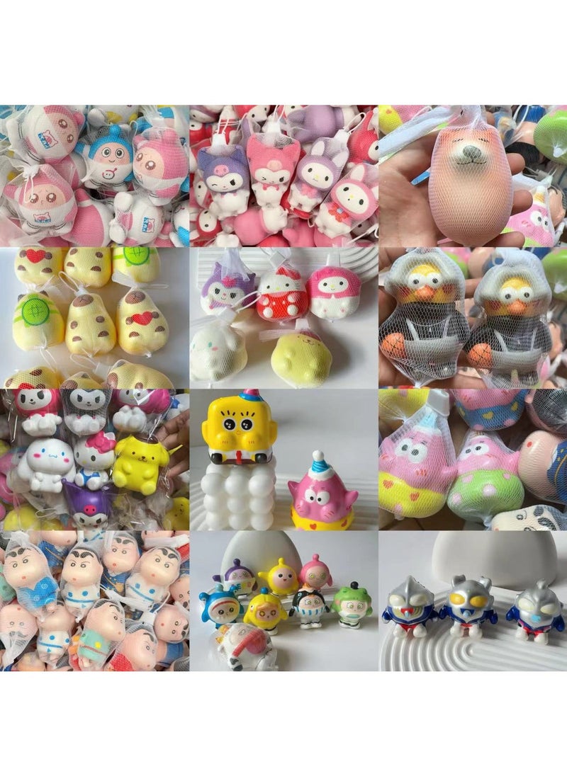 Kids Toy Net Bag Sanrio Squishy Slow Rebound Stress Blind Box 7.5CM slow rebound [mixed hair]]
