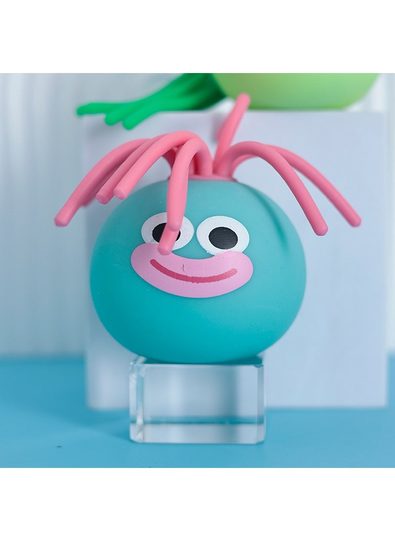 Stress Relief Monster Hair-Pulling Toy Blue silly