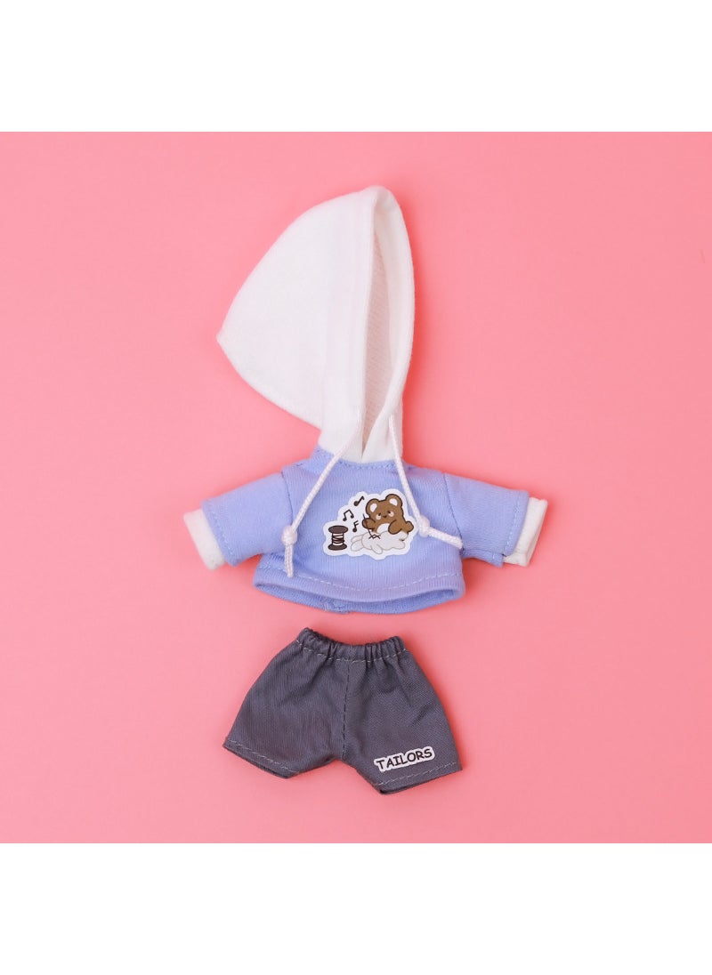 OB11 Doll Clothing Set Sweater Outfit dark blue light blue Hoodie suit