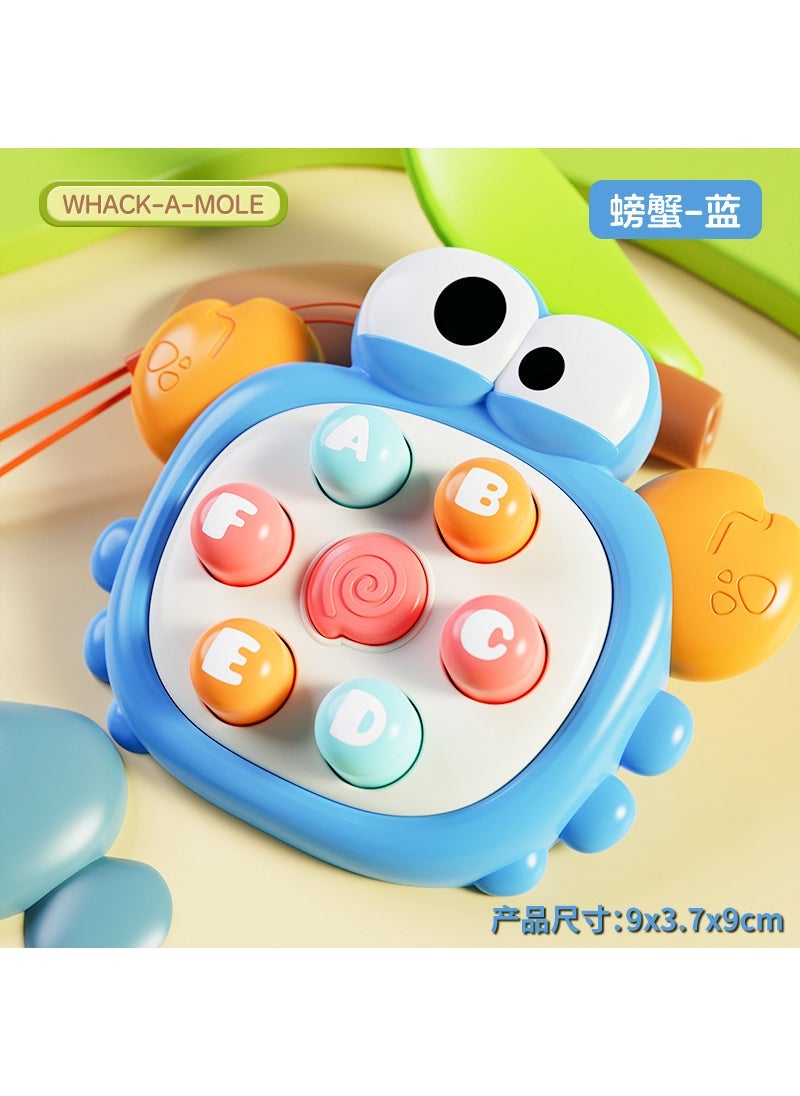 Palm Whack-A-Mole Cute Duck Toy for Parent-Child Interaction Blue-crab whack-a-mole