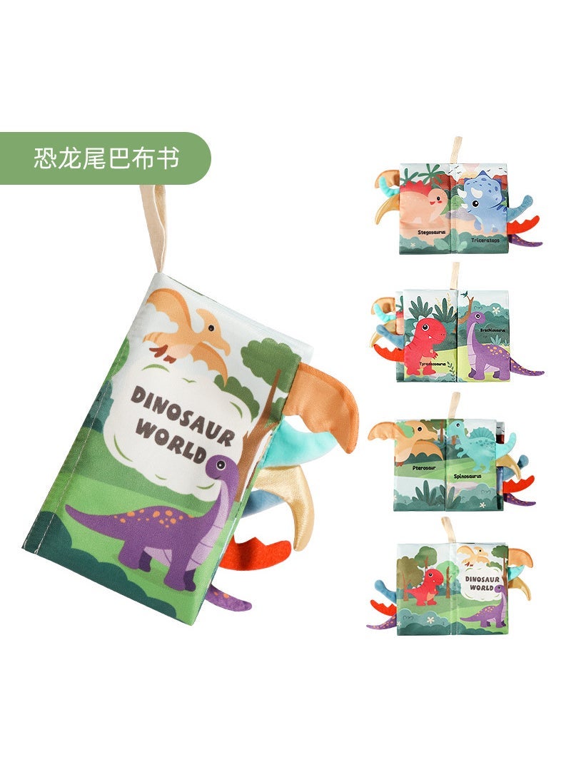 Tear-Resistant Tail Cloth Book for Kids Dinosaur Tail Cloth Book