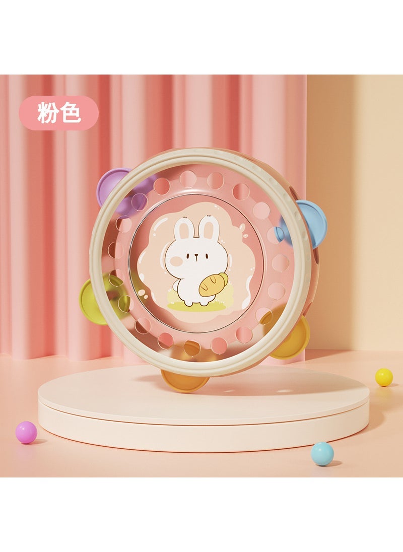 Kids Educational Drum Rattle Toy 11310 [pink] rabbit hand racket tambourine