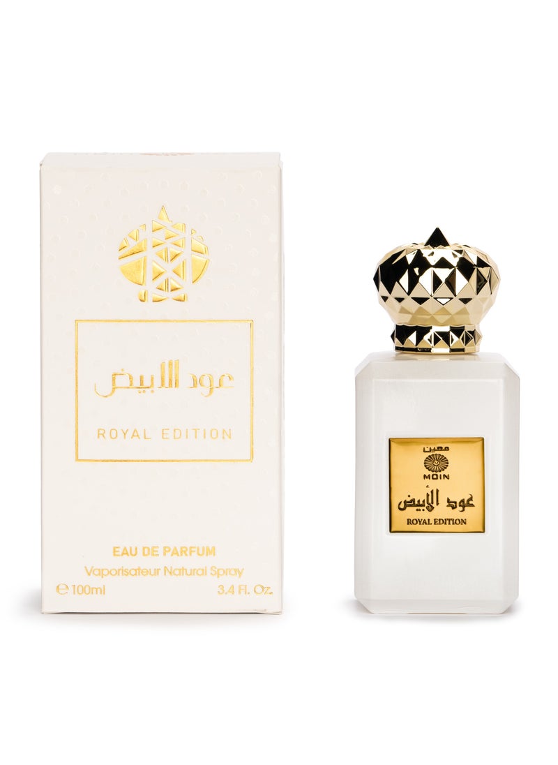 Oud Al Abiyad Perfume 100ml - Sophisticated Unisex Scent with Musk, Honey, Rose & Light Woody Undertones for All-Day Elegance