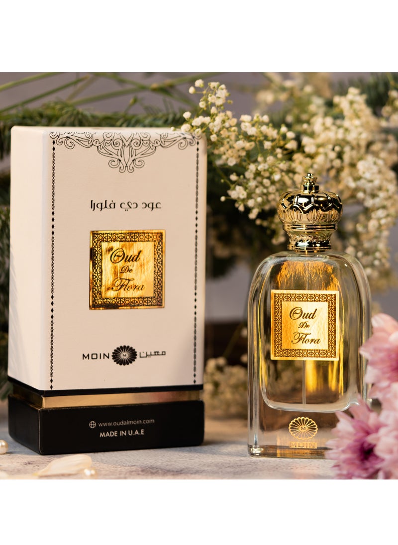 Oud De Flora Luxury Perfume for Men & Women Fresh Citrus100ml - Floral & Musk Notes - Long Lasting Fragrance - Ideal for Day or Night Wear - Perfect Gift for Special Occasions