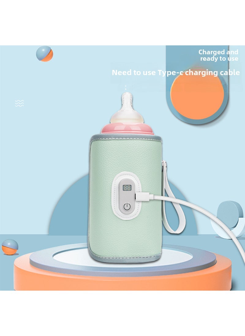 USB Portable Bottle Warmer Smart Temp Control Light green