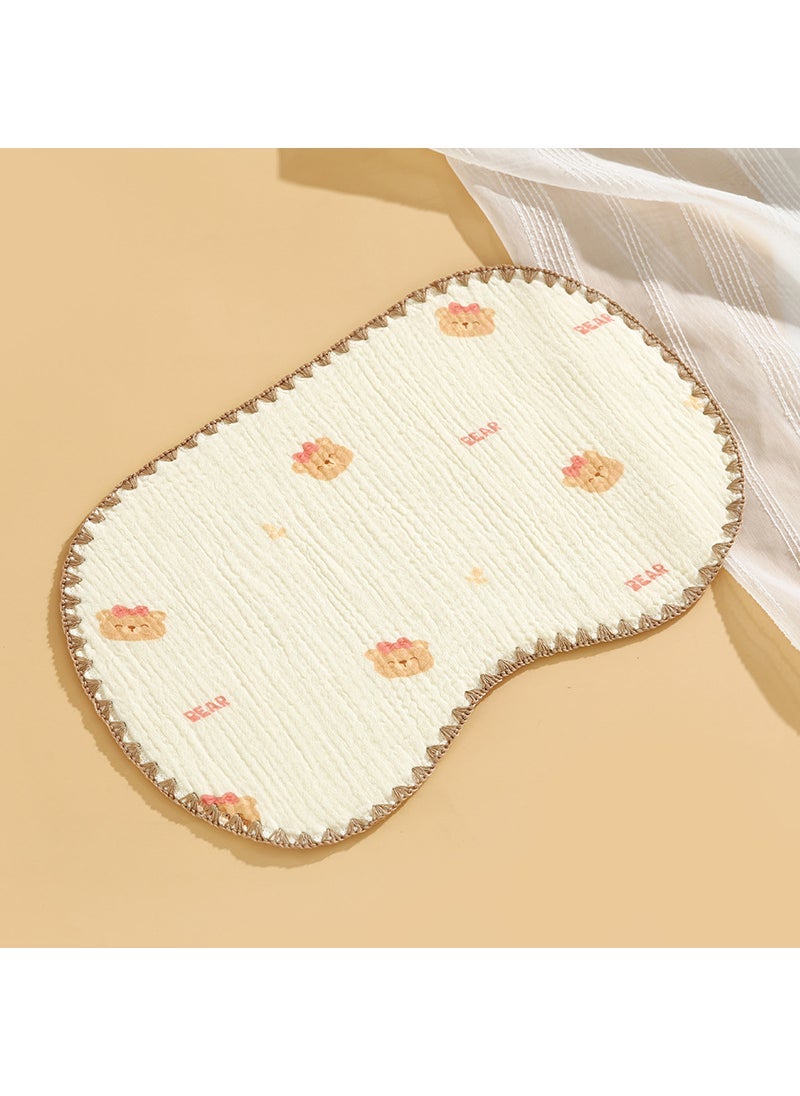 Cotton Muslin Baby Pillow, Breathable Sweat-absorbent, Four Seasons Cute bear