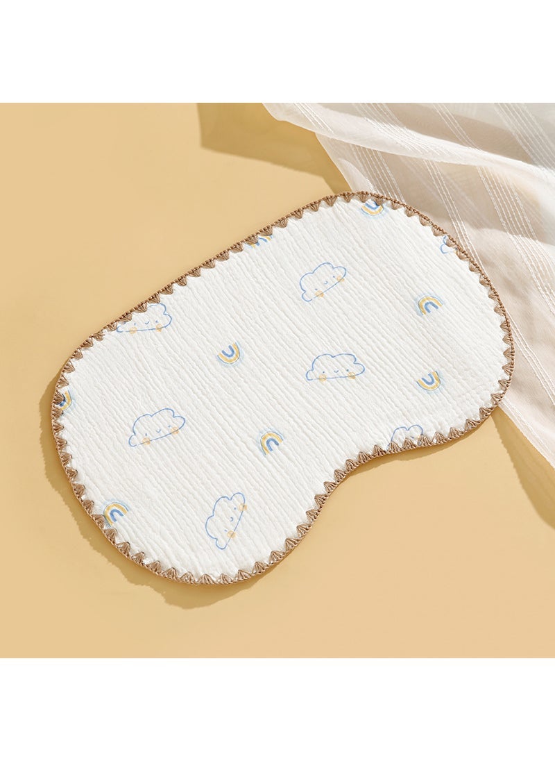 Cotton Muslin Baby Pillow, Breathable Sweat-absorbent, Four Seasons Cute clouds