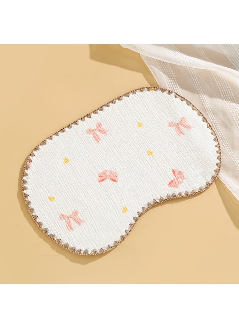 Cotton Muslin Baby Pillow, Breathable Sweat-absorbent, Four Seasons Pink Bow