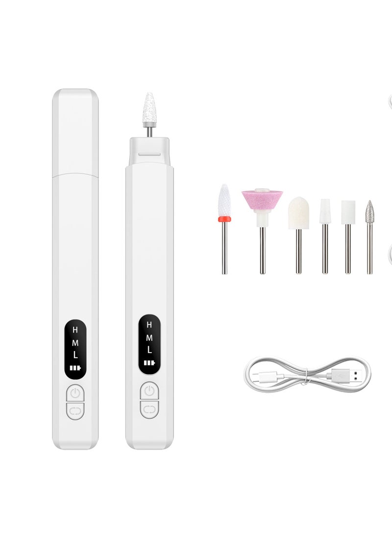 Portable Electric Nail Drill Set White (new style)
