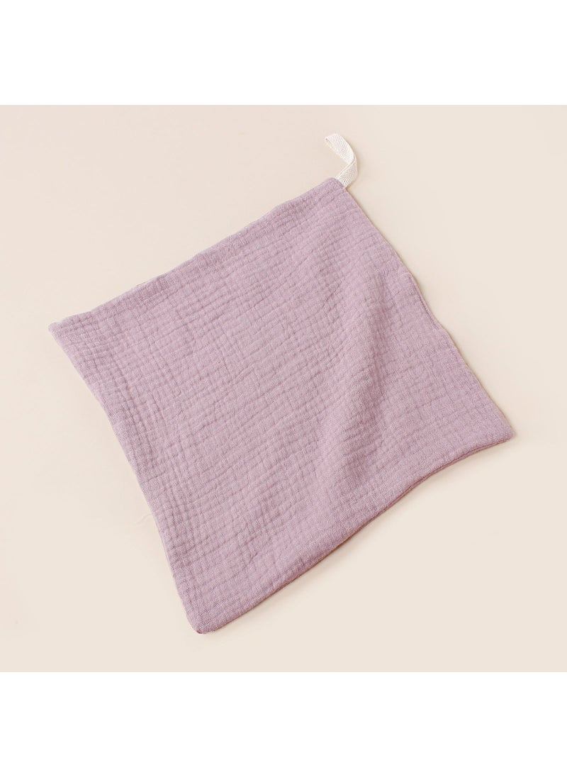 Baby Cotton Soft Towel with Muslin Dual Layer Purple 1